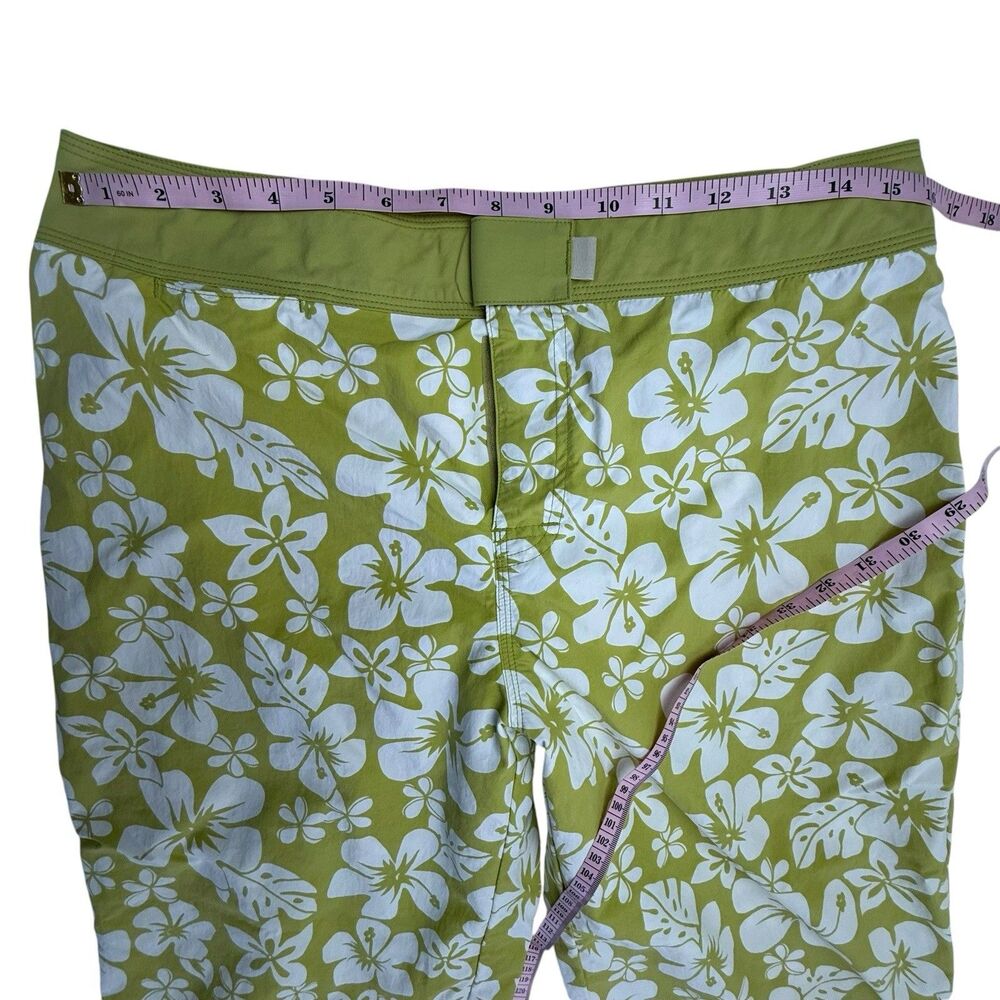Vintage Patagonia Pataloha Capri Pants Women 12 Green Hawaiian Floral Outdoor - Picture 9 of 12